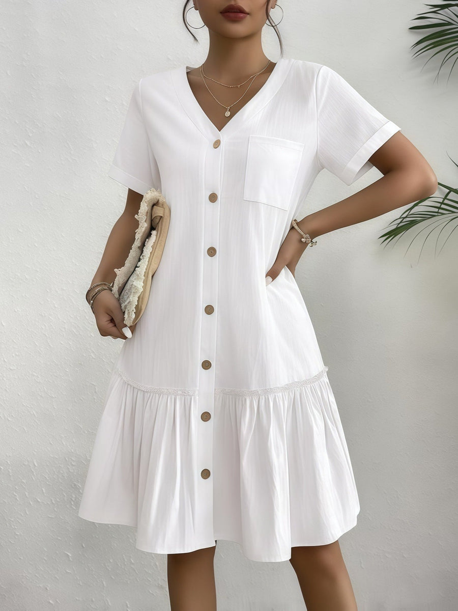 Women's Loose-Fit Single-Breasted Dress