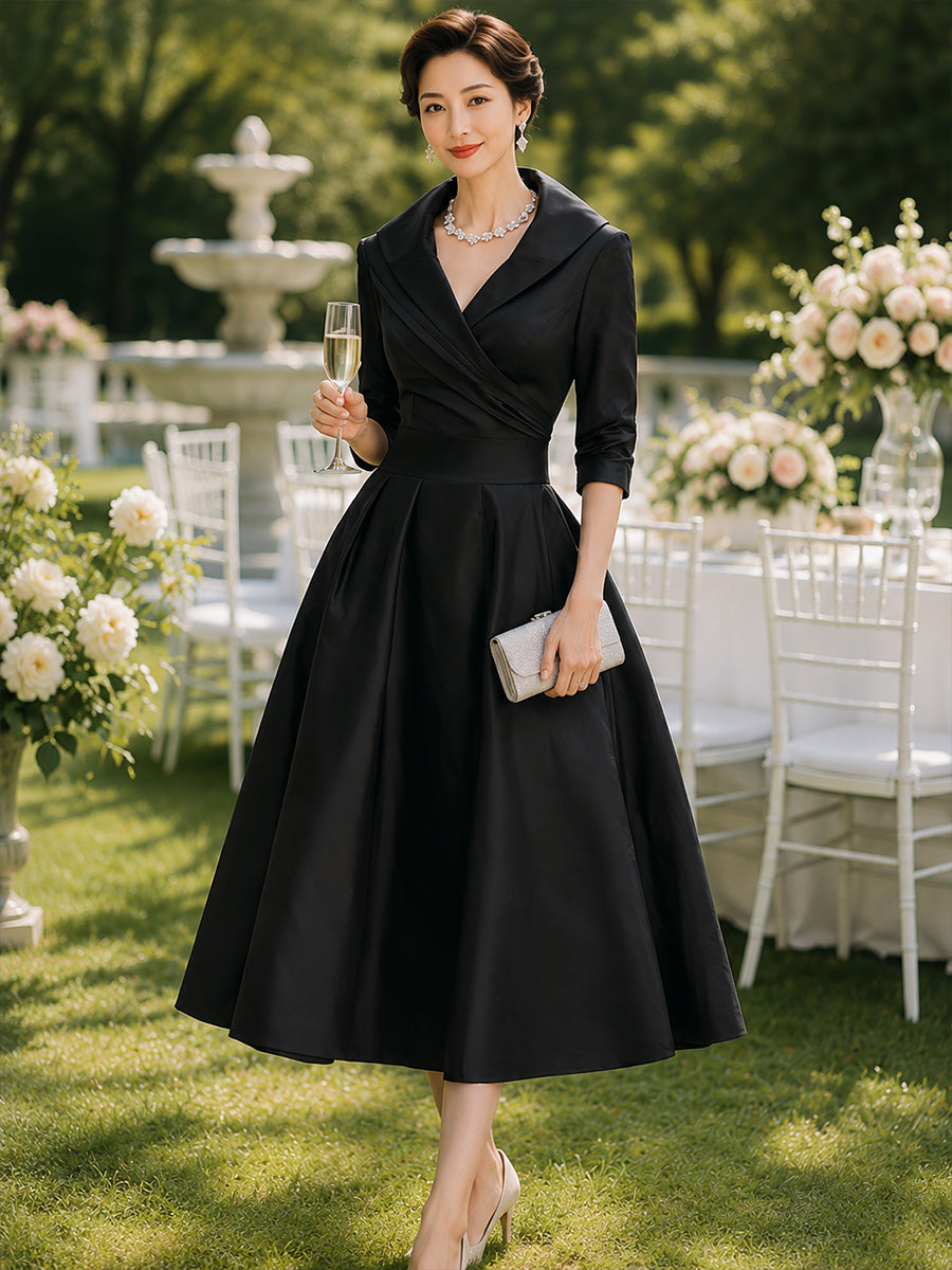 Charlotte™ | Elegant Wrap Midi Dress