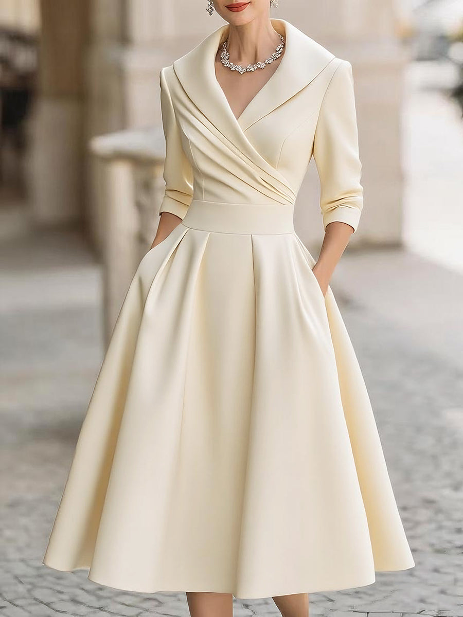 Charlotte™ | Elegant Wrap Midi Dress