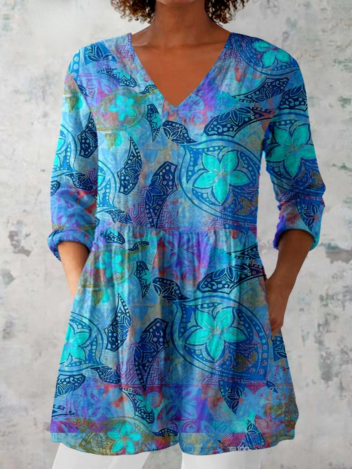 Océane™ | Ocean Bloom Tunic Dress