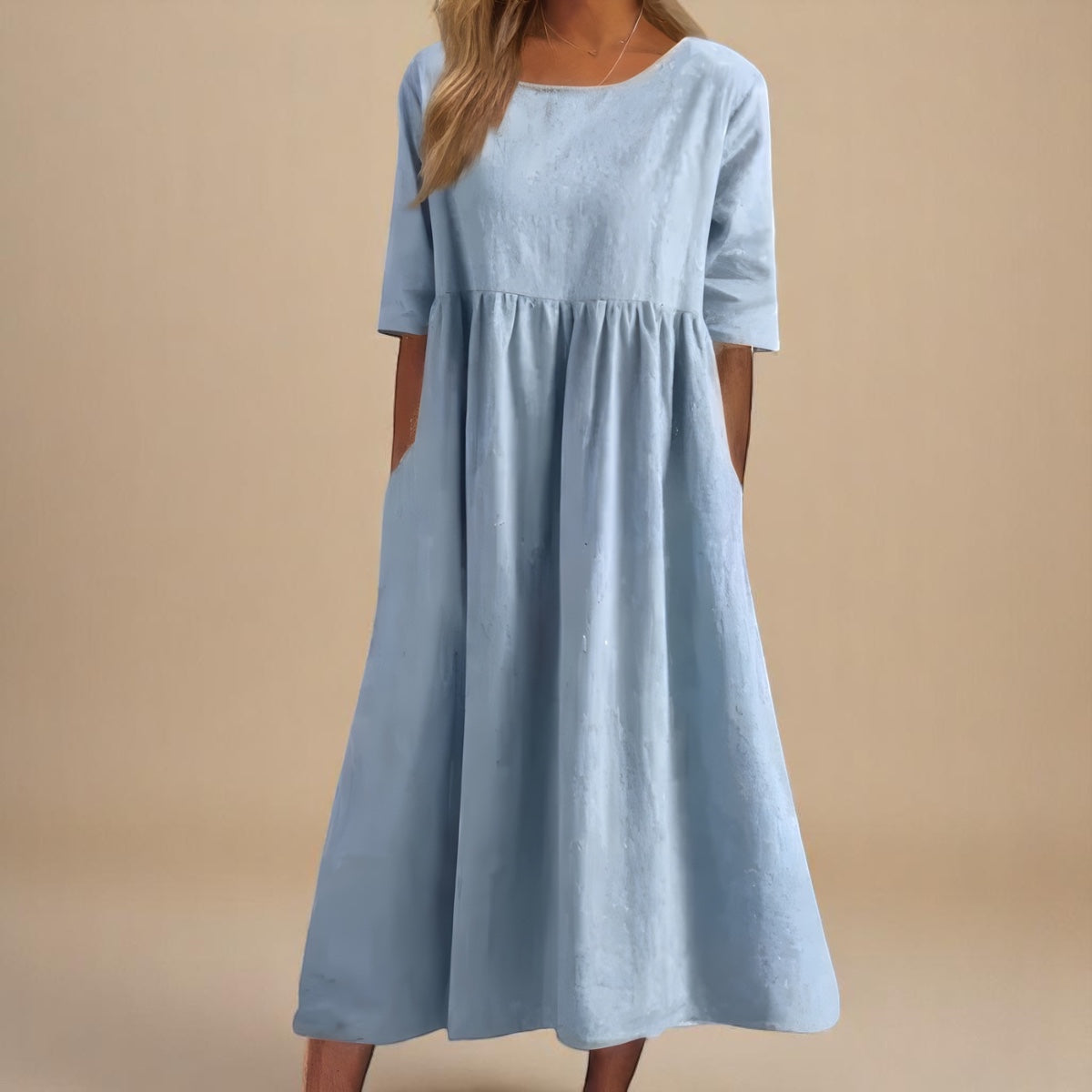 Evelyn | Timeless Cotton Midi Dress