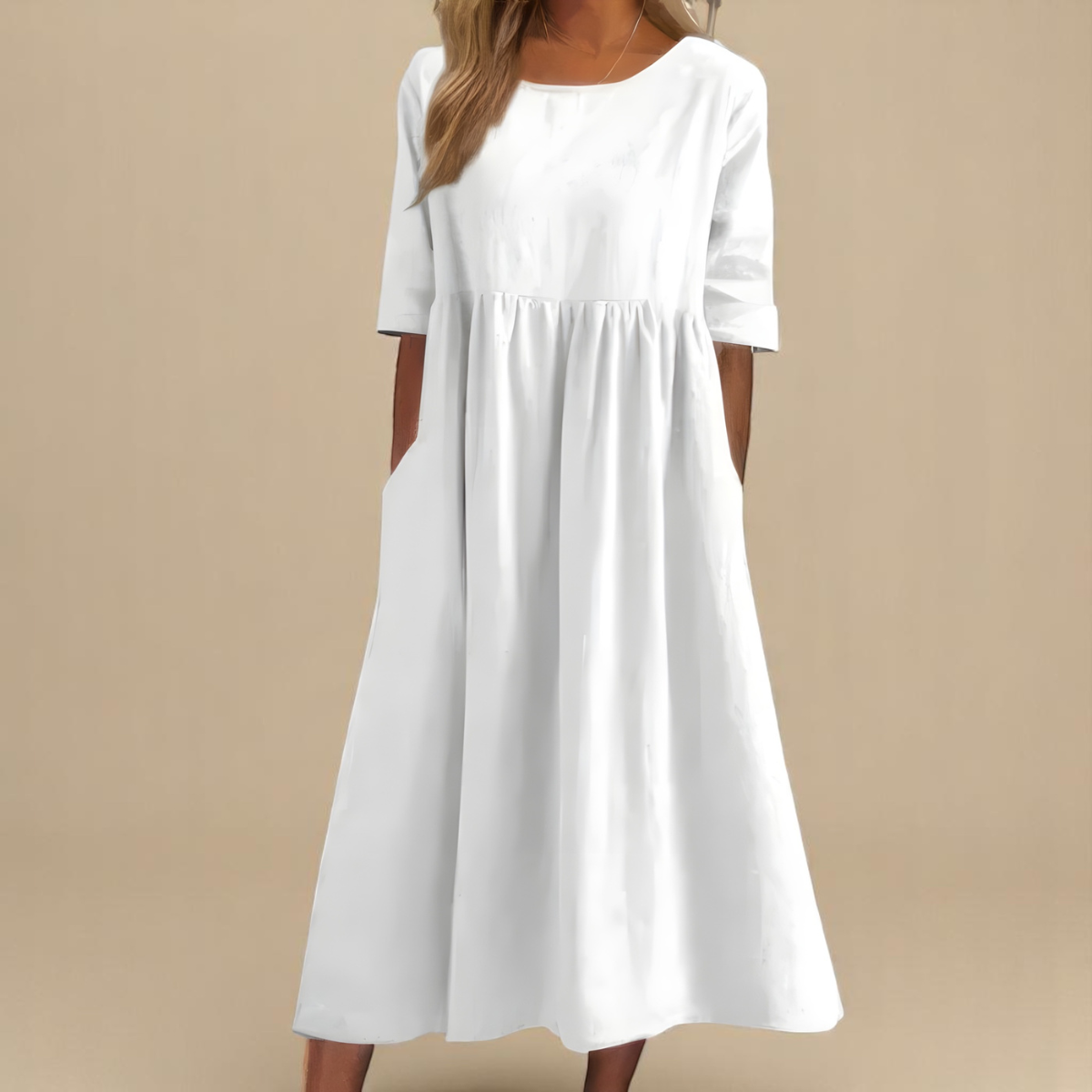 Evelyn | Timeless Cotton Midi Dress