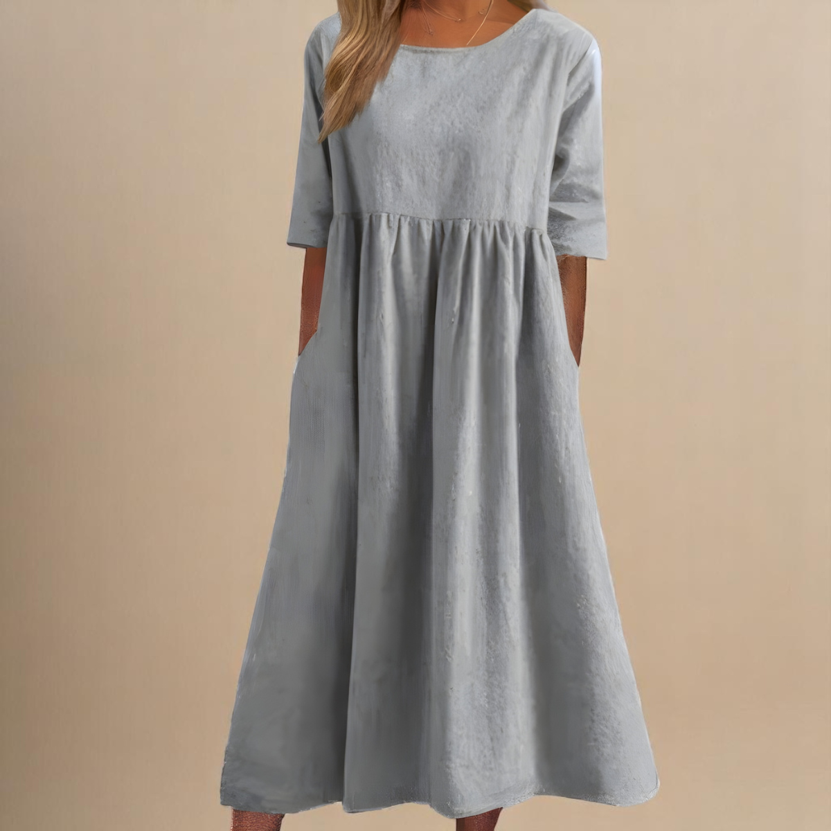 Evelyn | Timeless Cotton Midi Dress