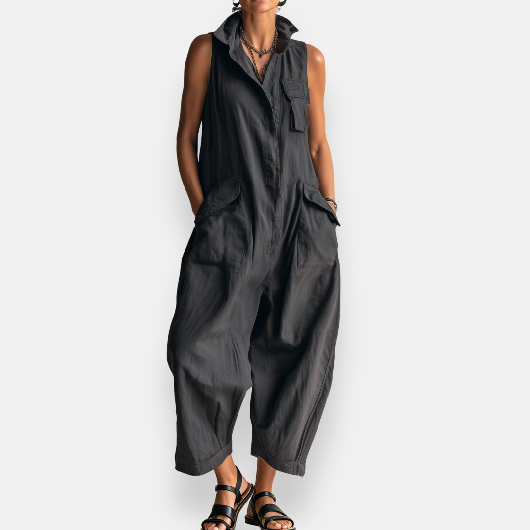 Victoria™ | Relaxed Utility Linen Jumpsuit