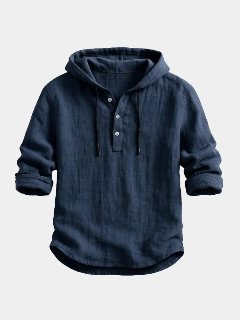 Ethan – Casual Linen Hooded Shirt