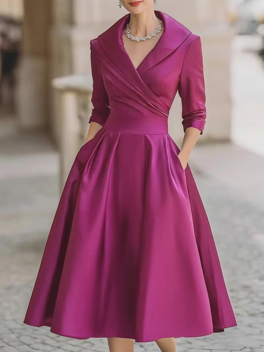 Charlotte™ | Elegant Wrap Midi Dress
