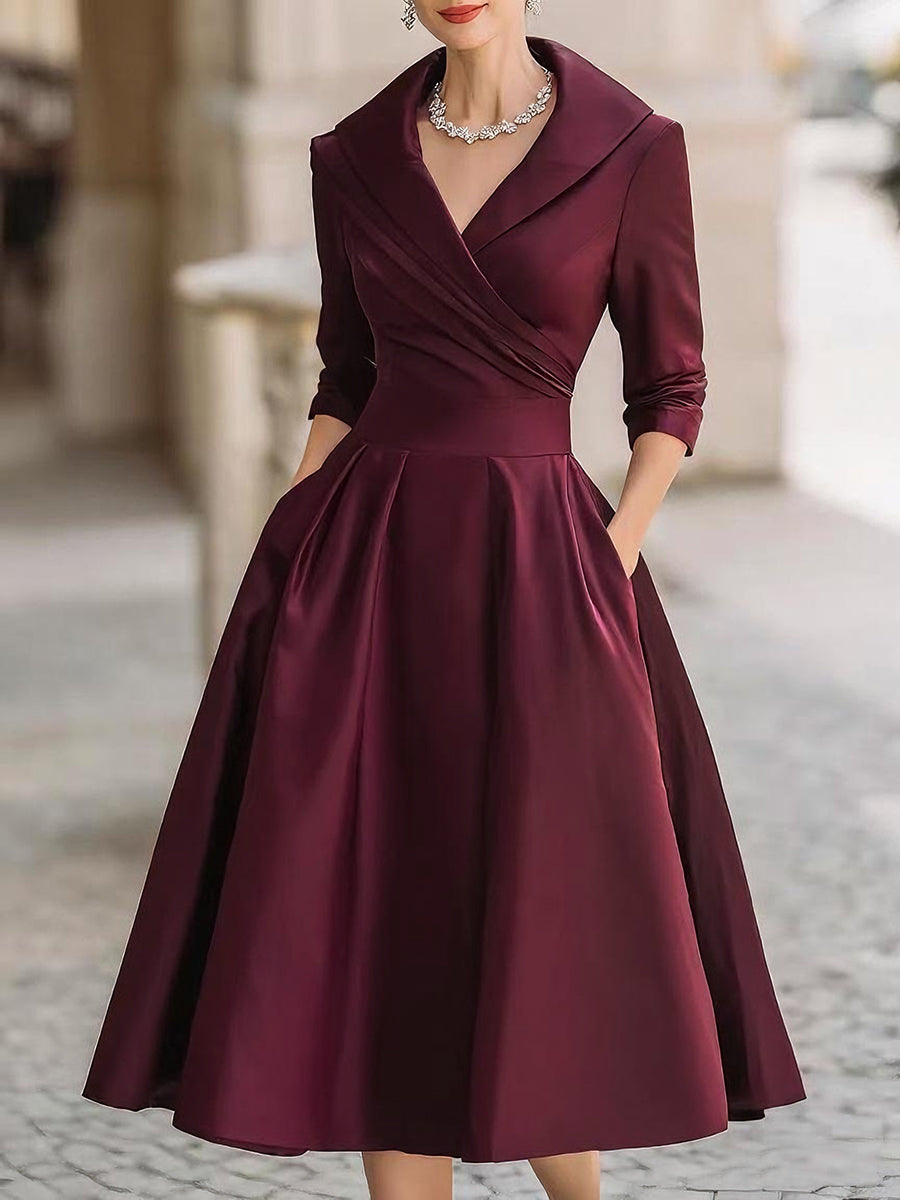 Charlotte™ | Elegant Wrap Midi Dress