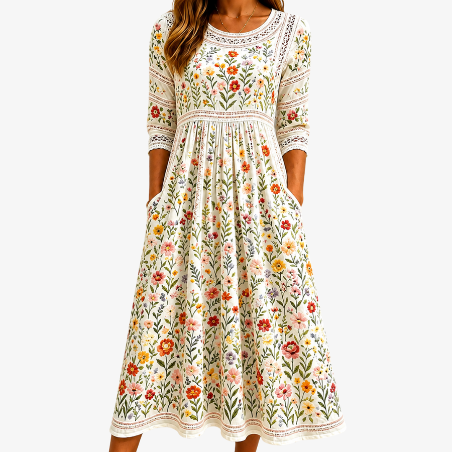 Charlotte™ | Wildflower Grace Midi Dress