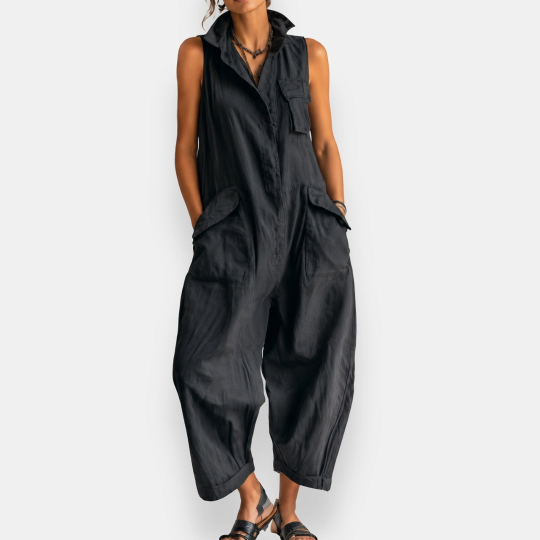 Victoria™ | Relaxed Utility Linen Jumpsuit