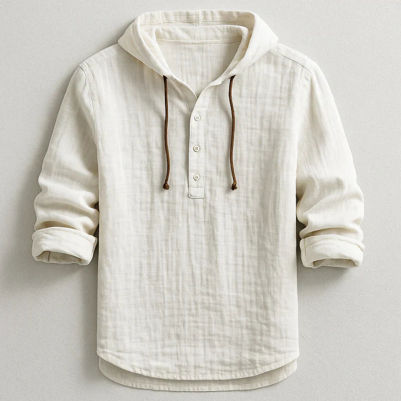 Ethan – Casual Linen Hooded Shirt