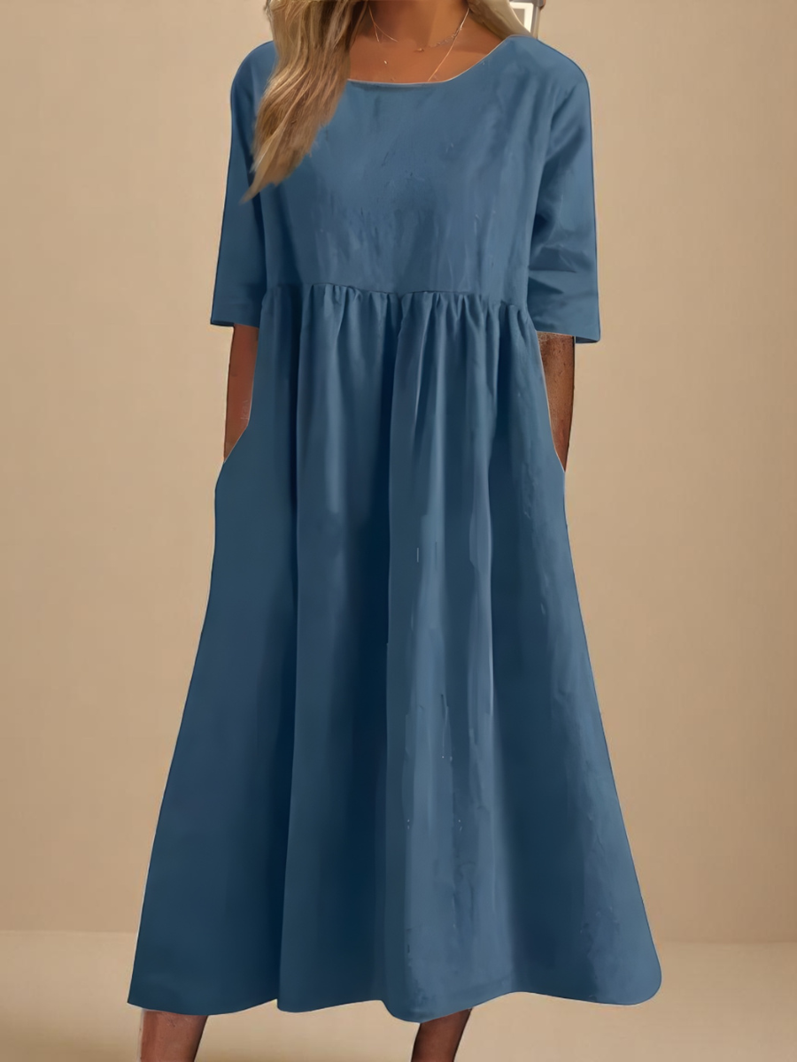 Evelyn | Timeless Cotton Midi Dress