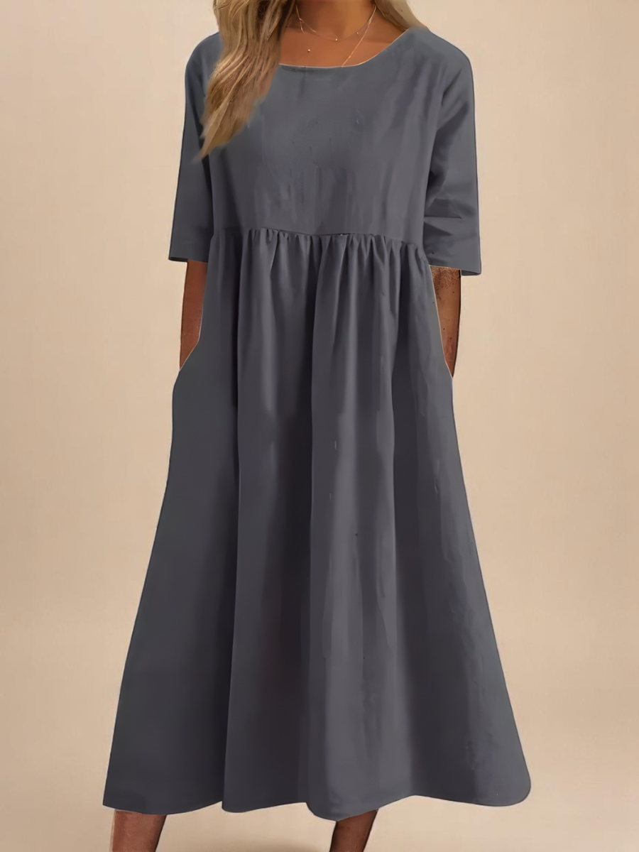 Evelyn | Timeless Cotton Midi Dress