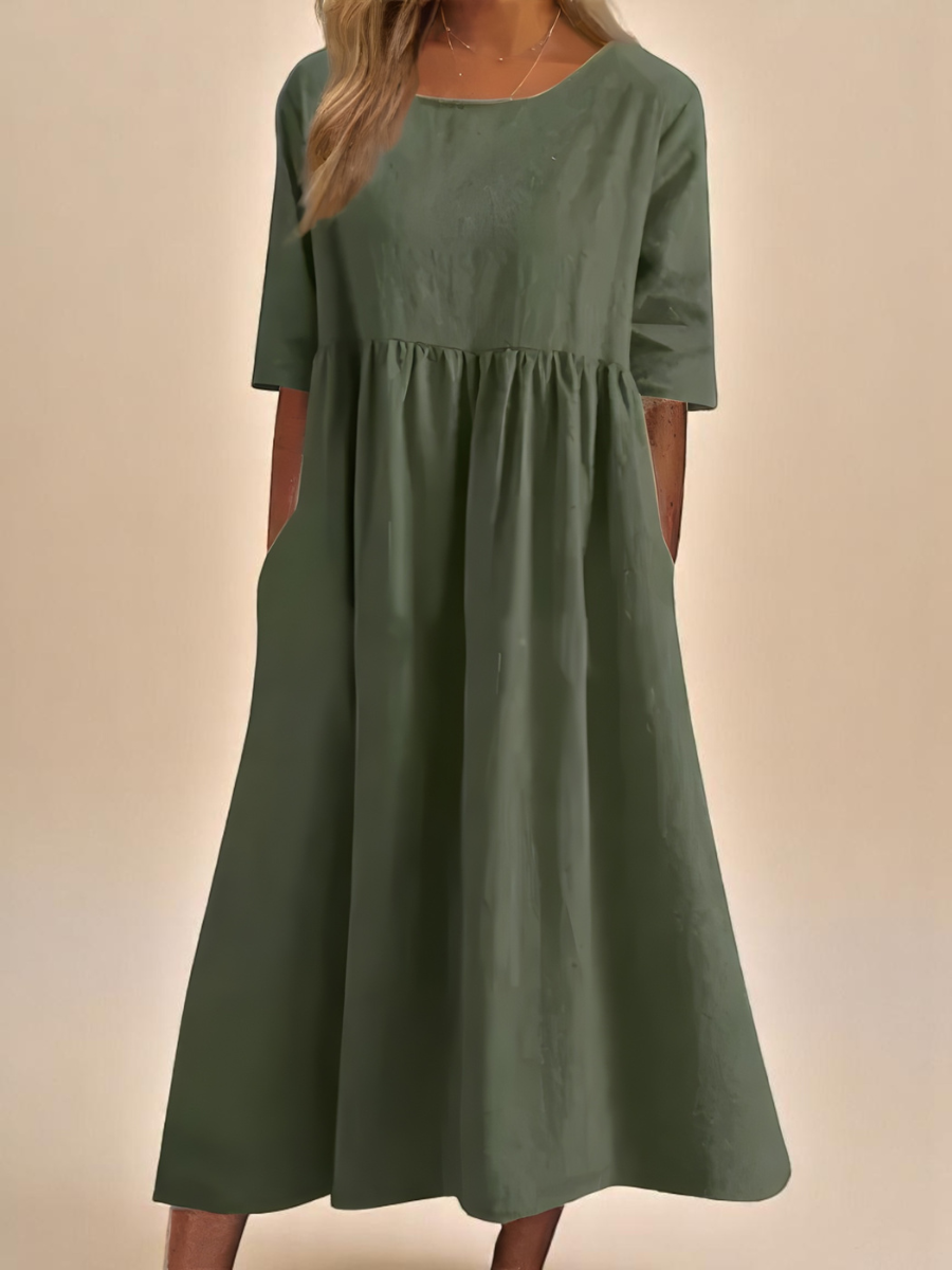 Evelyn | Timeless Cotton Midi Dress