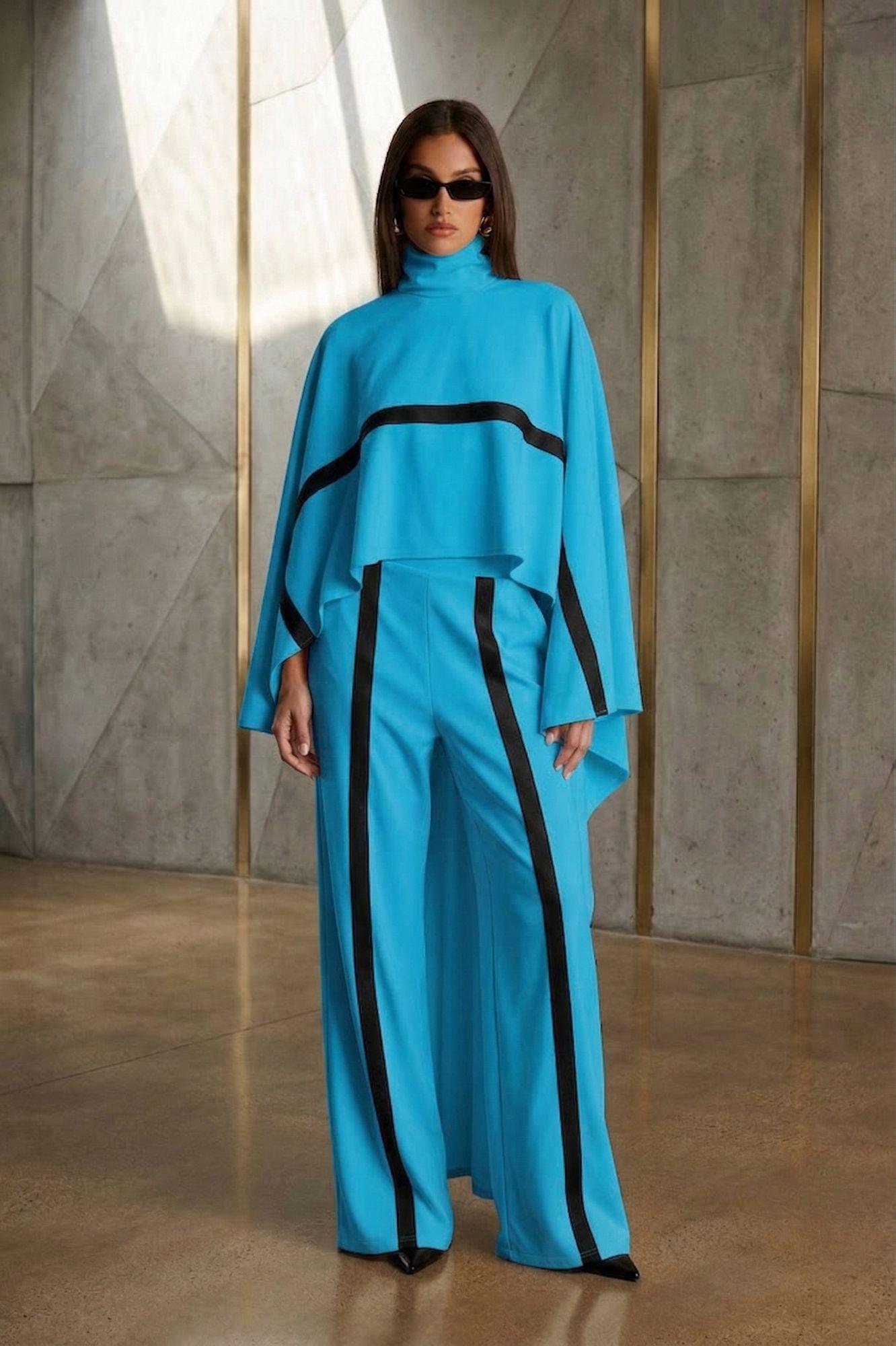 Urban Color Block Straight Pants with Pockets