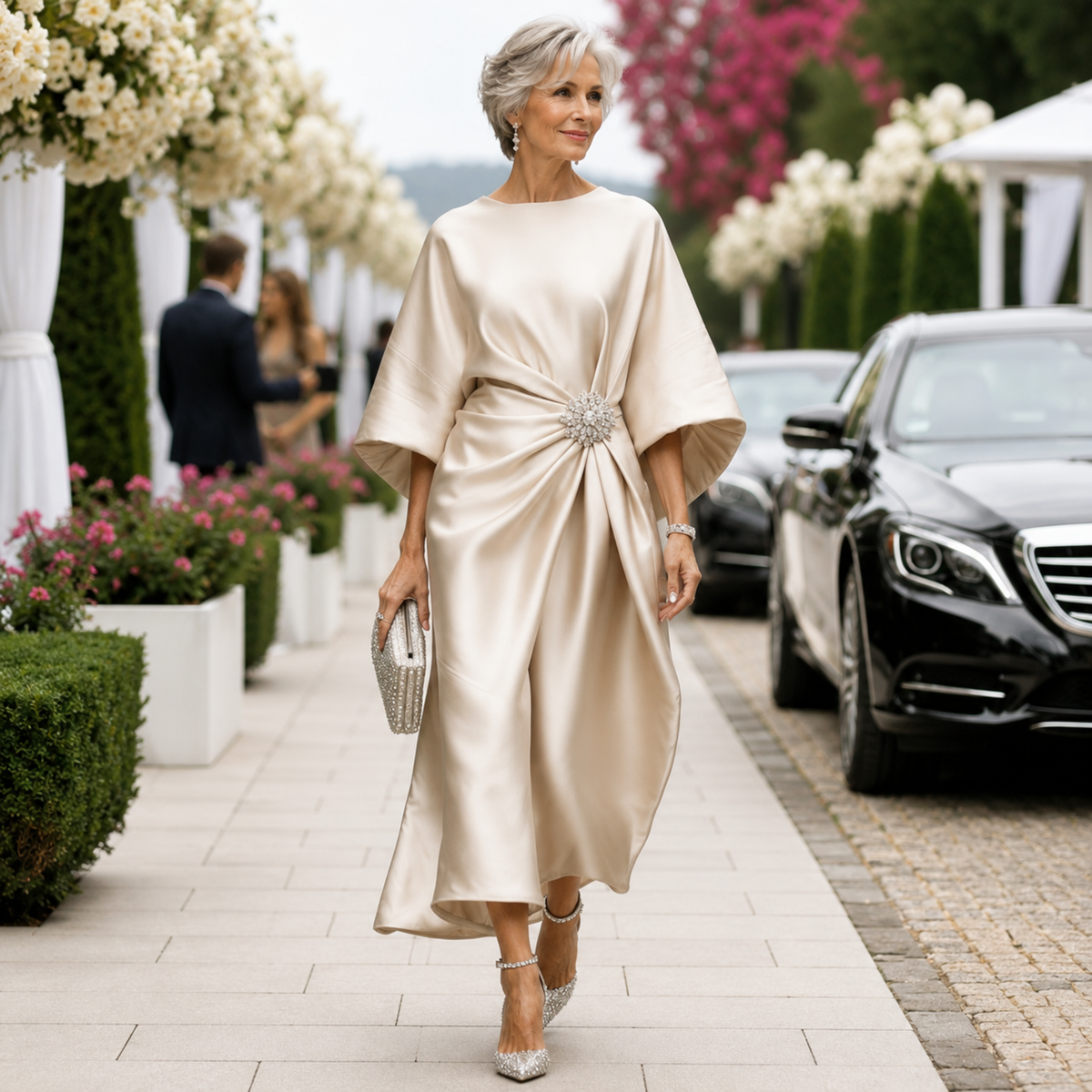 Élise | Timeless Knit Elegance Midi Dress