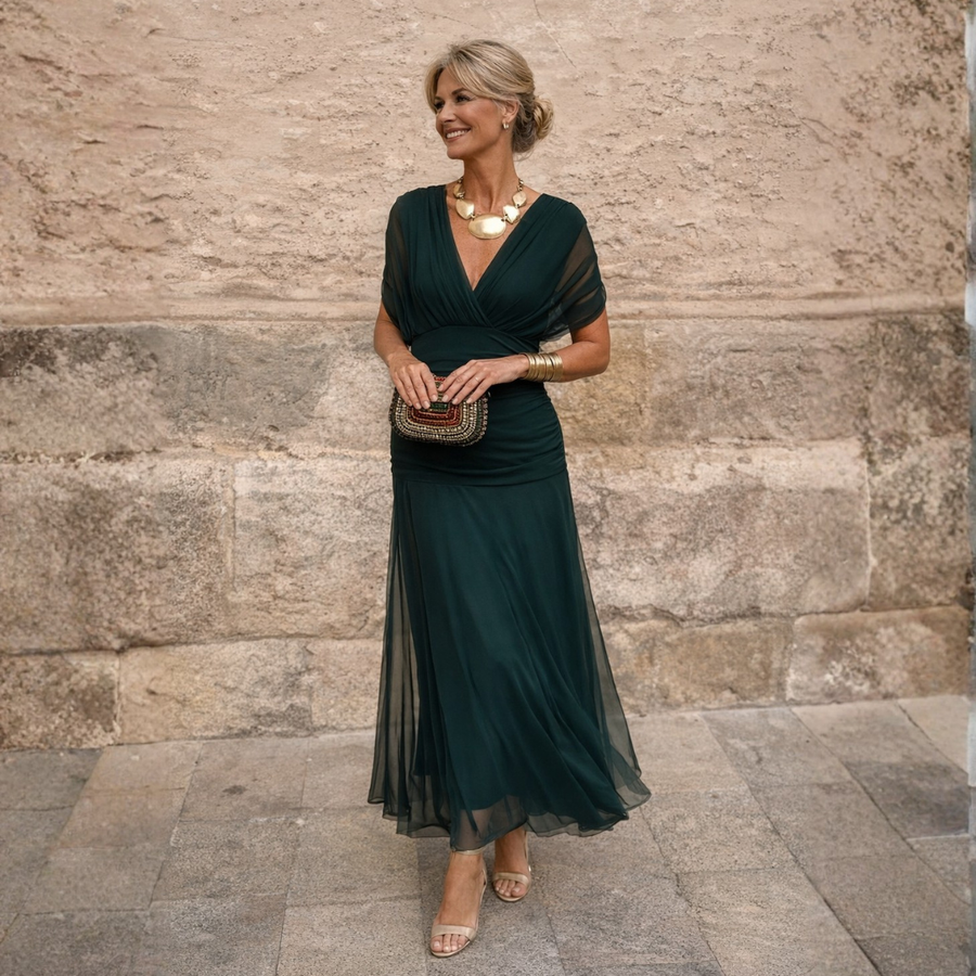 Vivienne™ | Elegant Grace Evening Maxi Dress