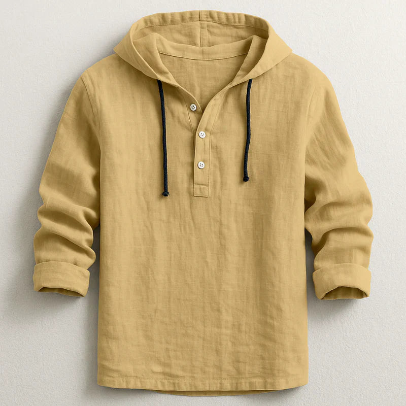Ethan – Casual Linen Hooded Shirt