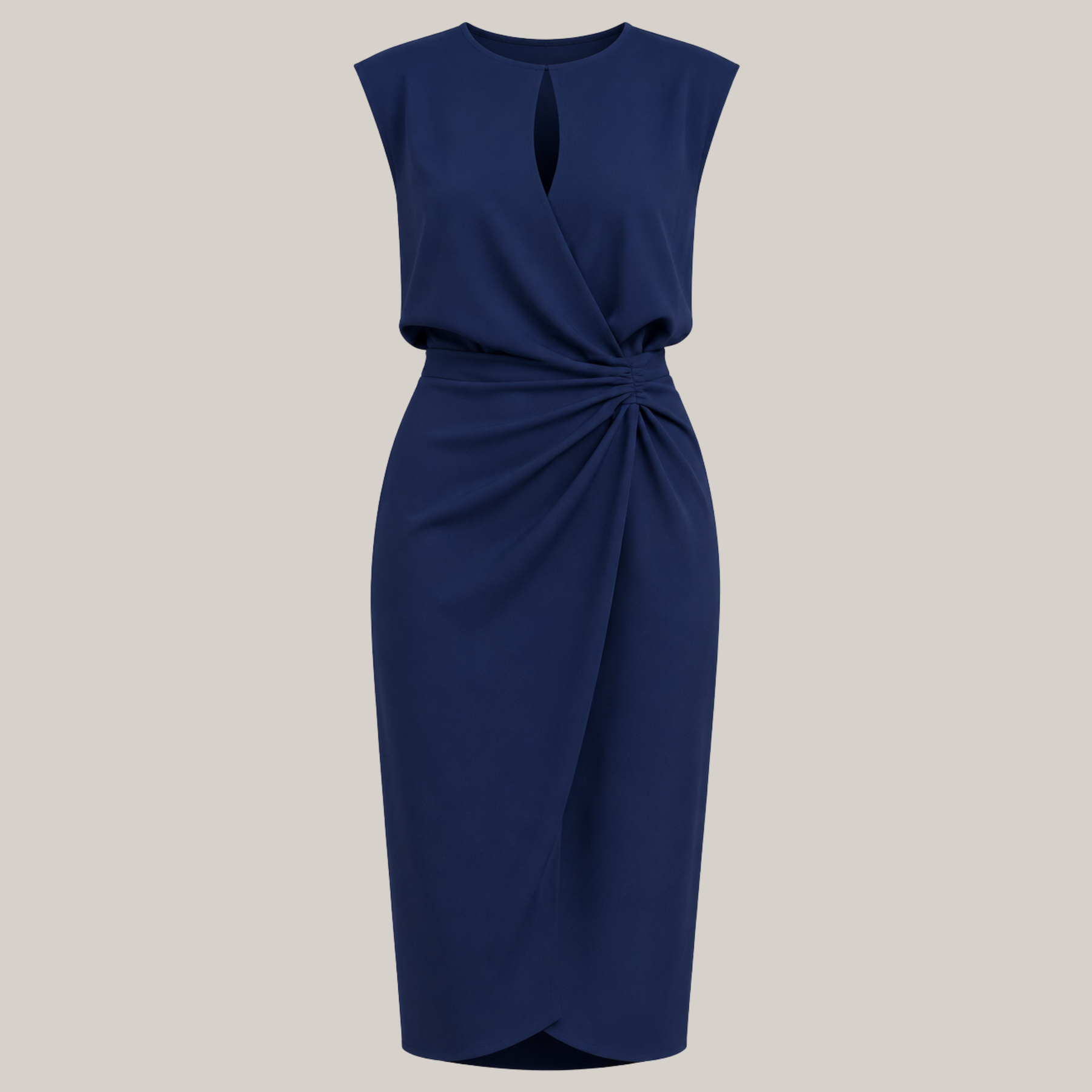 Aurélie | Gracefully Draped Midi Dress