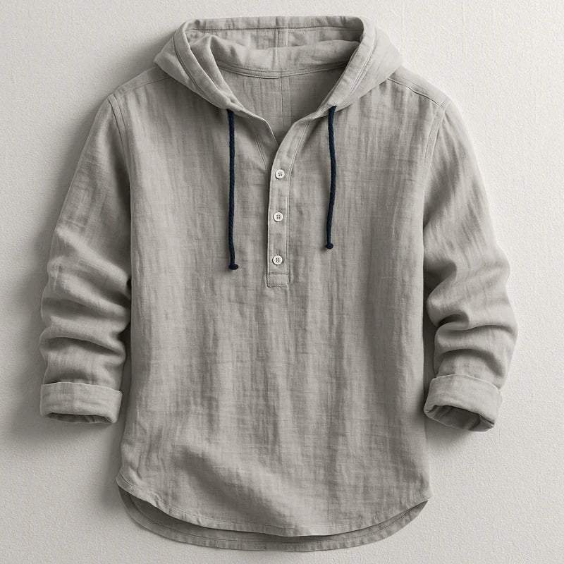 Ethan – Casual Linen Hooded Shirt