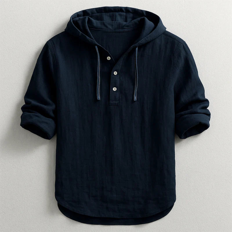 Ethan – Casual Linen Hooded Shirt