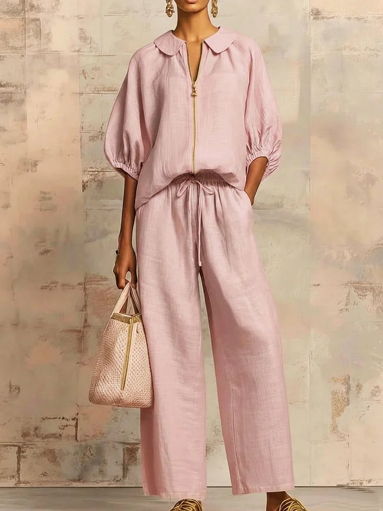Claire™ | 2-Piece Relaxed Linen Lounge Set