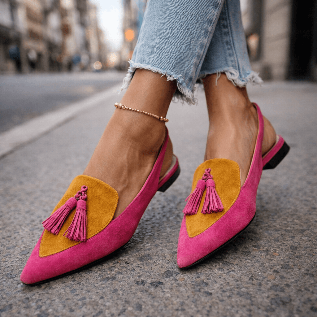 Harper™ | Chic Tassel Slingback Flats