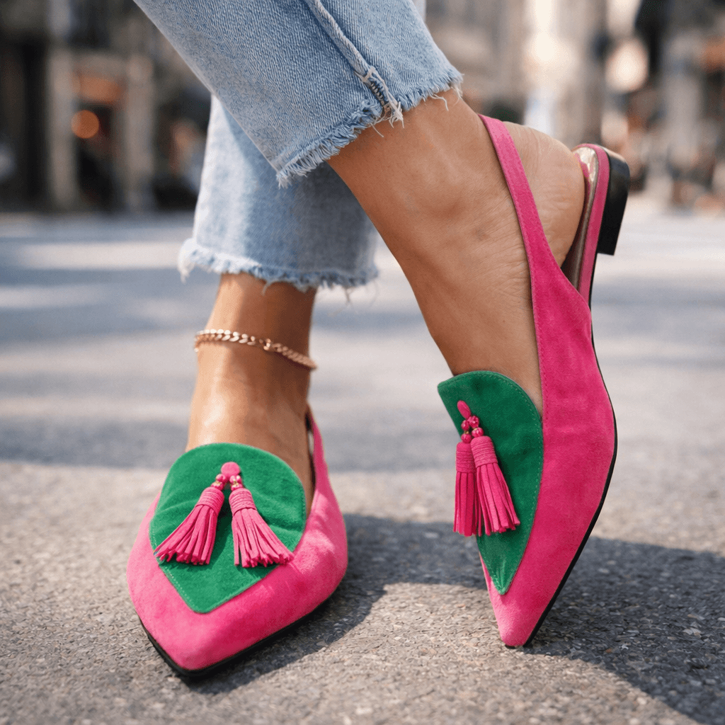 Harper™ | Chic Tassel Slingback Flats