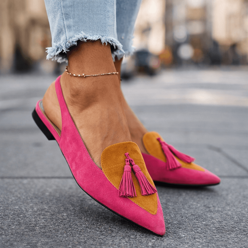 Harper™ | Chic Tassel Slingback Flats