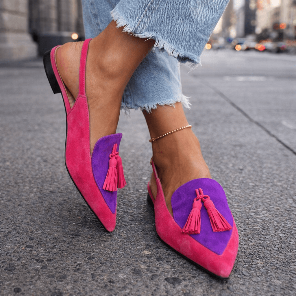 Harper™ | Chic Tassel Slingback Flats