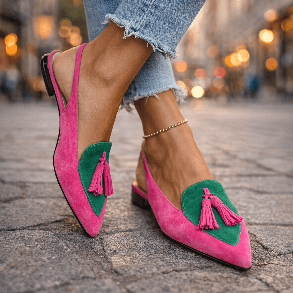 Harper™ | Chic Tassel Slingback Flats