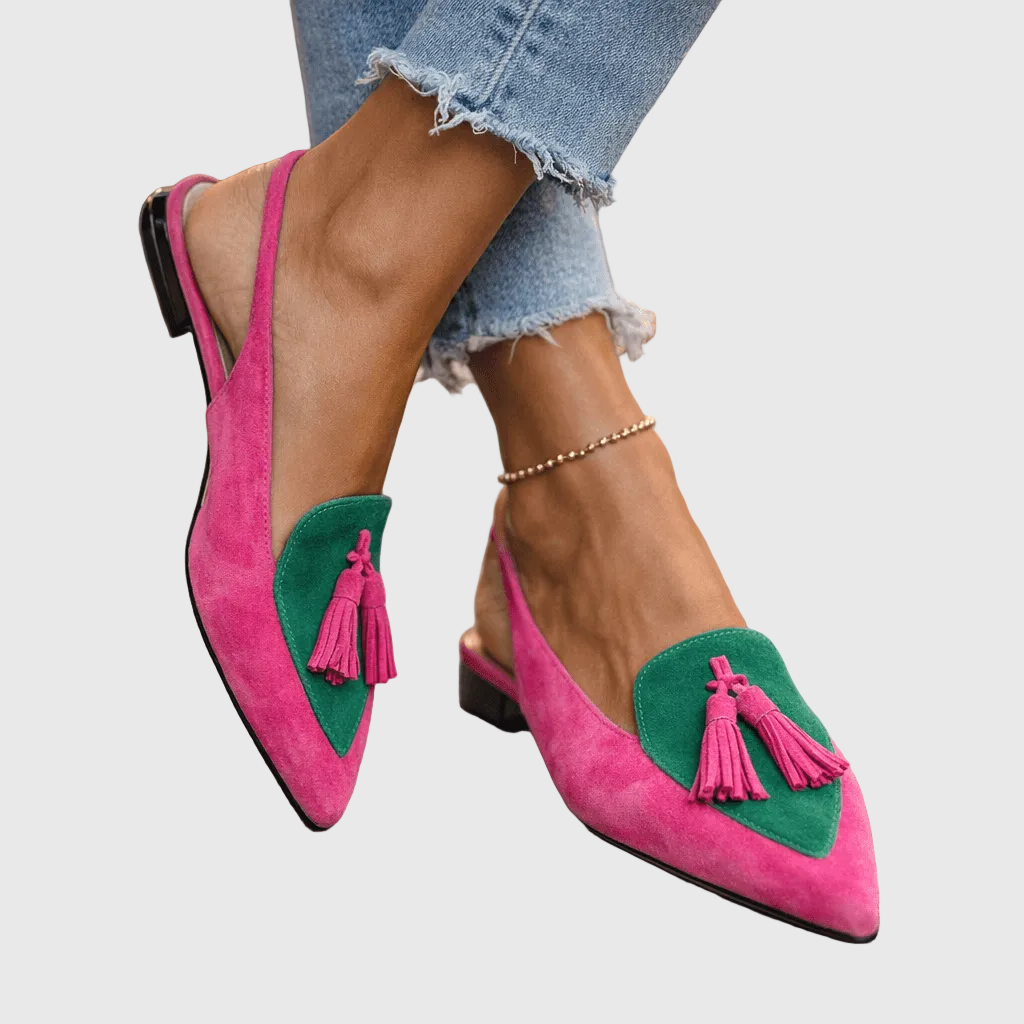 Harper™ | Chic Tassel Slingback Flats