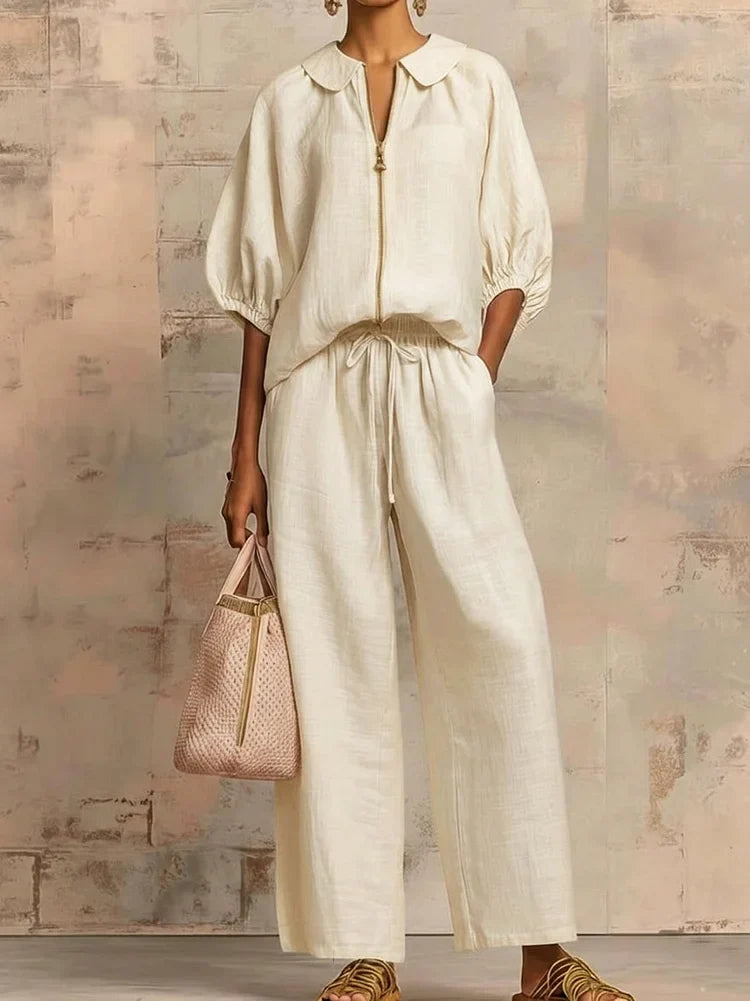 Claire™ | 2-Piece Relaxed Linen Lounge Set