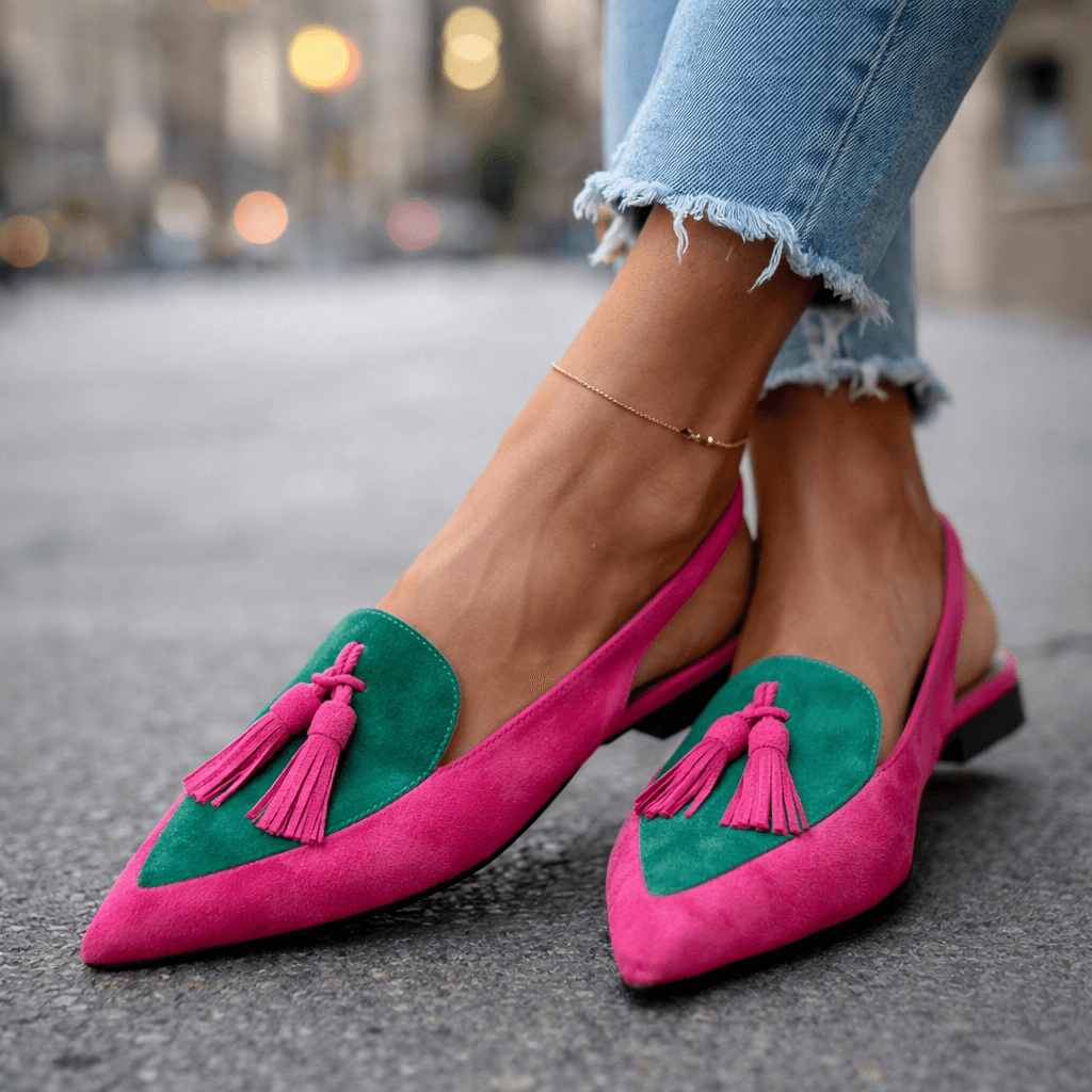 Harper™ | Chic Tassel Slingback Flats