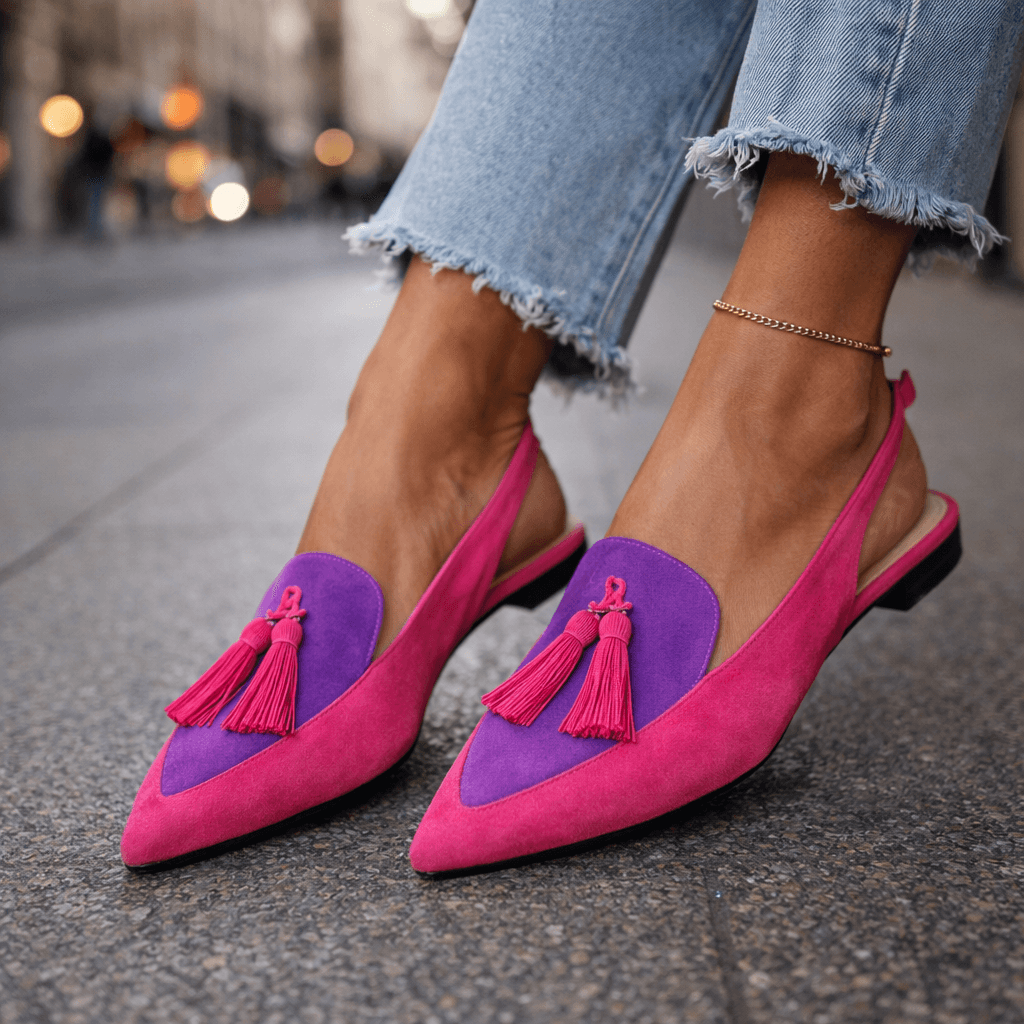 Harper™ | Chic Tassel Slingback Flats