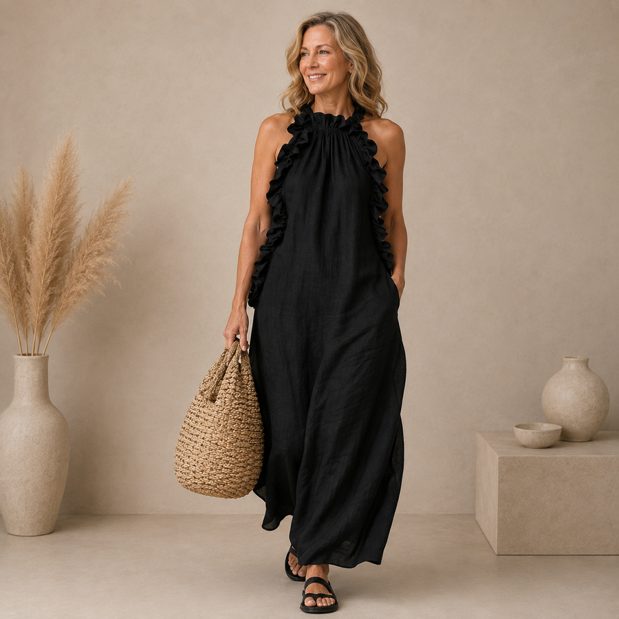 Céleste™ | Graceful Ruffle Maxi Dress