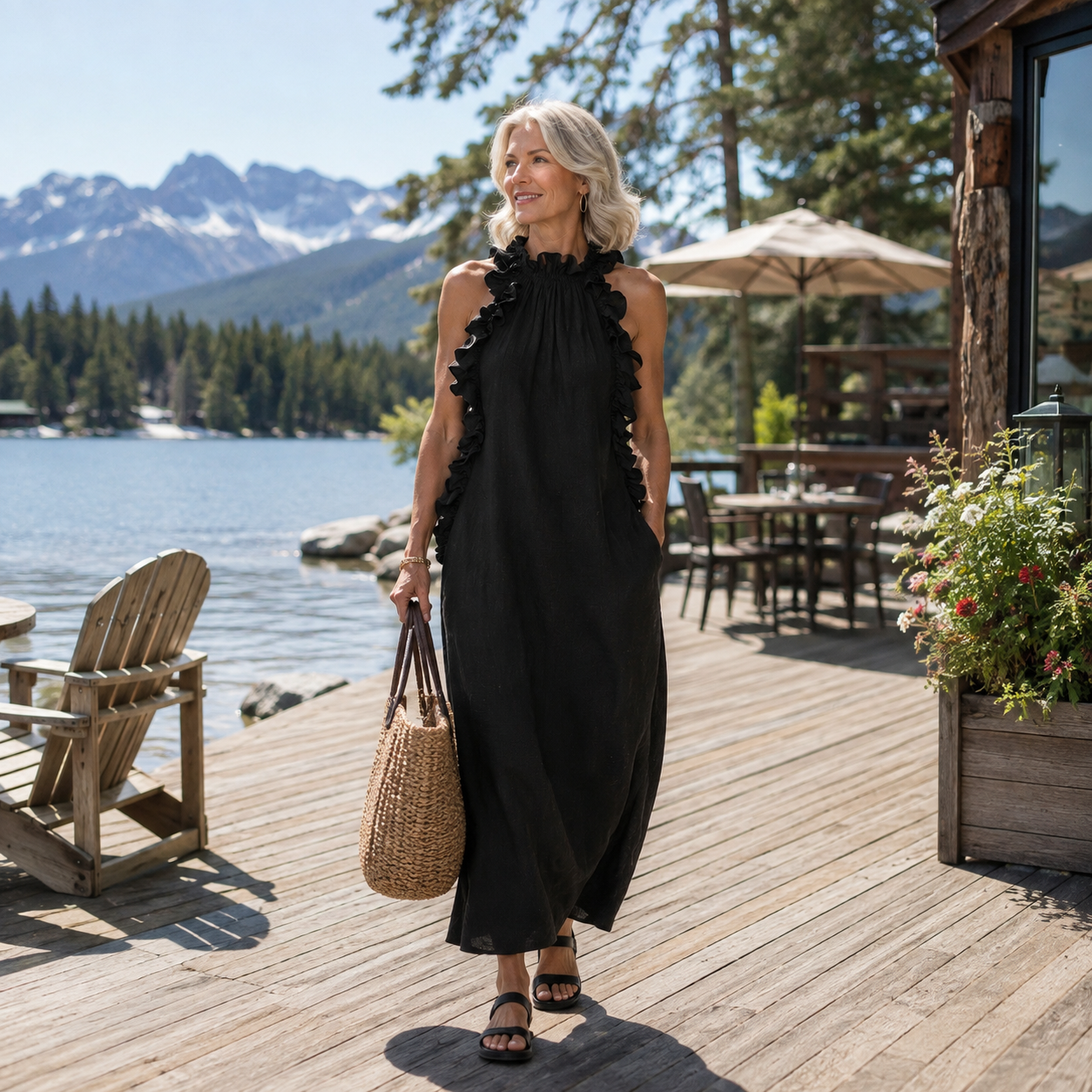 Céleste™ | Graceful Ruffle Maxi Dress