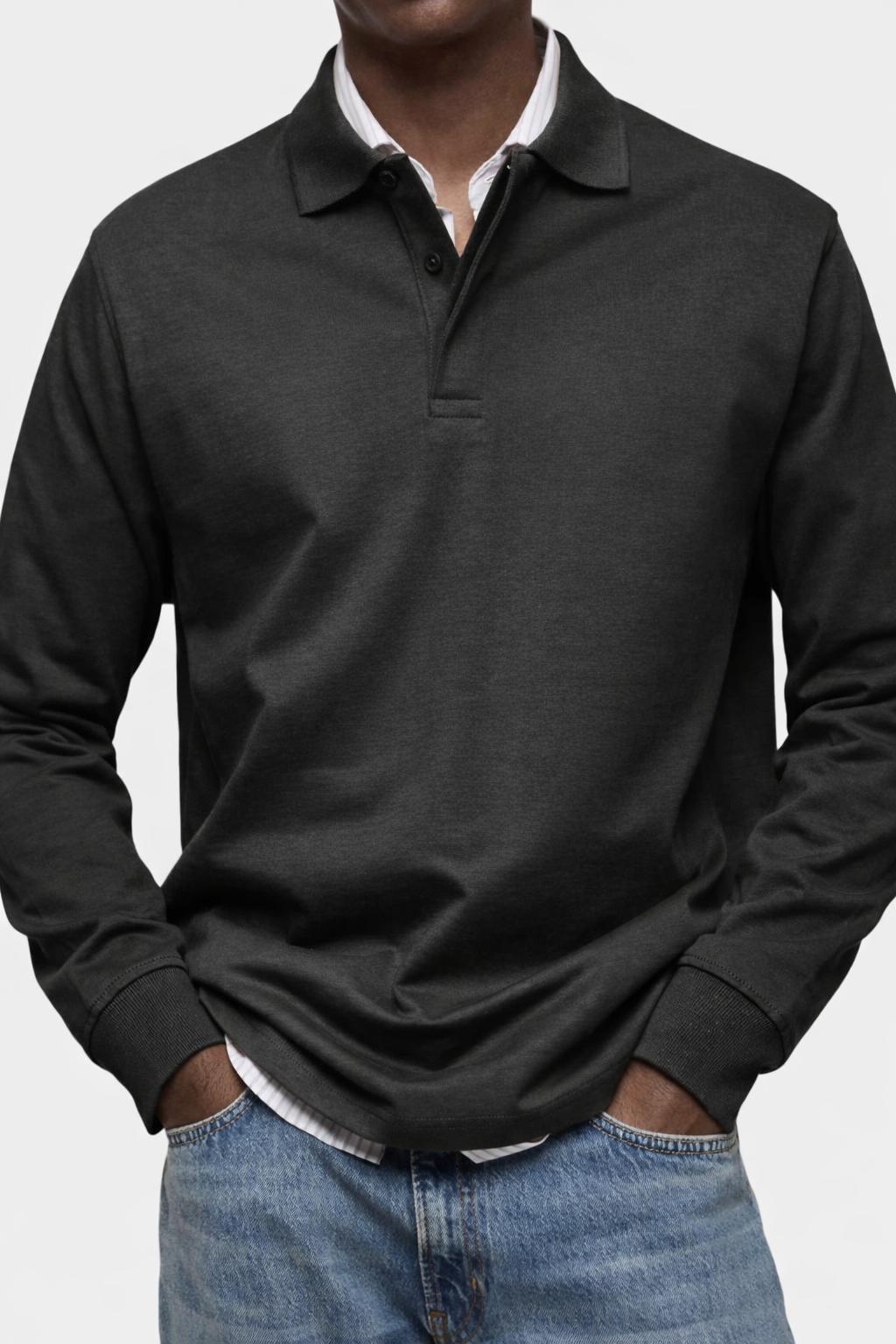 Lorenzo -  Luxury Long-Sleeve Polo