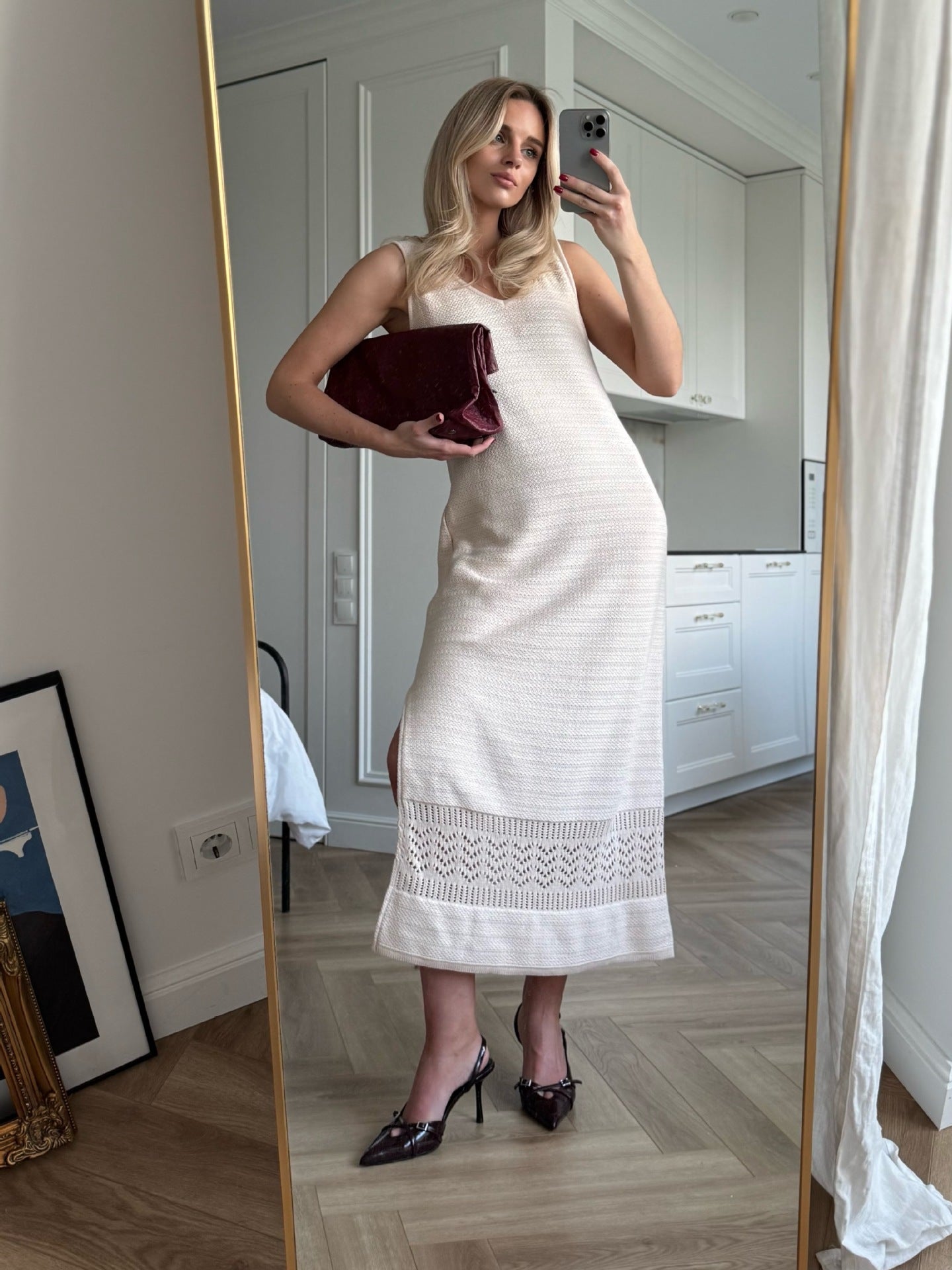 Élise | Timeless Knit Elegance Midi Dress
