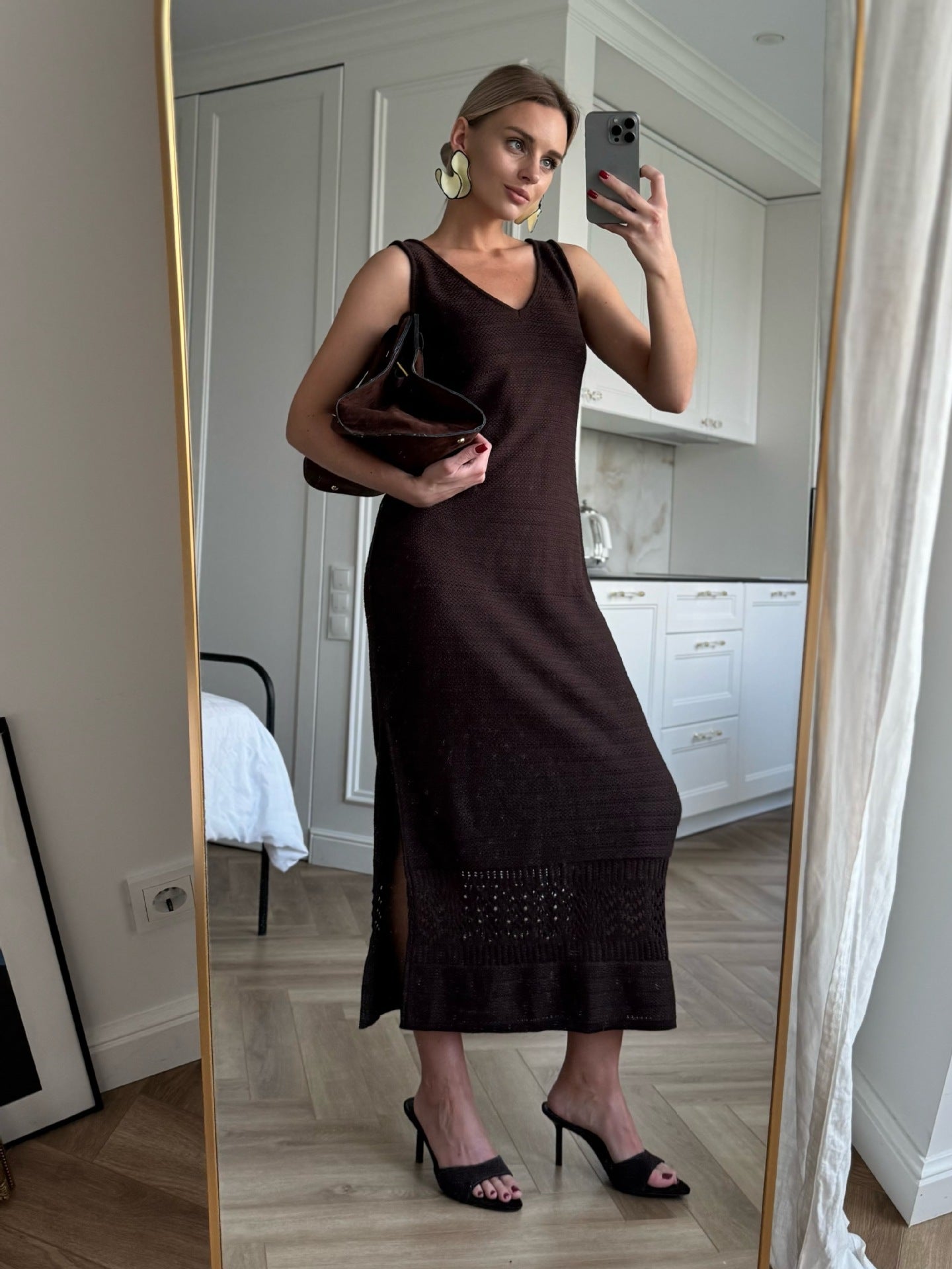 Élise | Timeless Knit Elegance Midi Dress