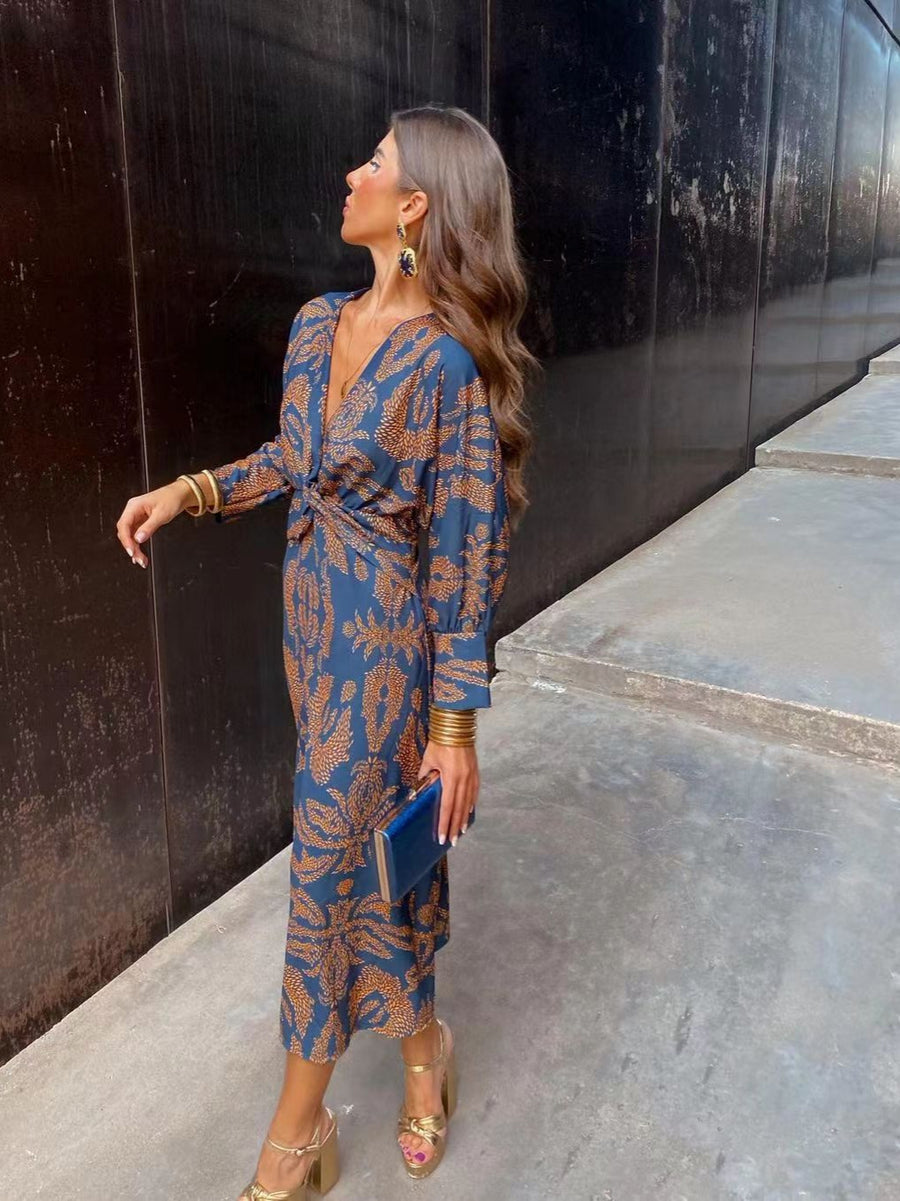 AURORA - Luxe Twist Midi Dress