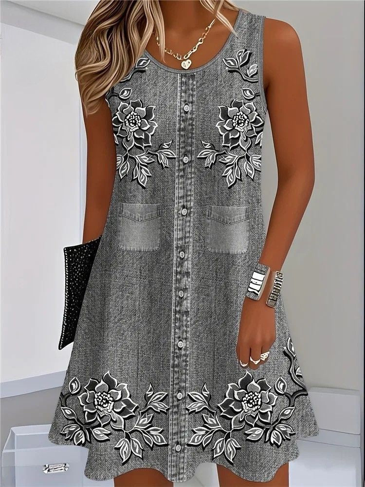 Jane - Soft Denim Dress