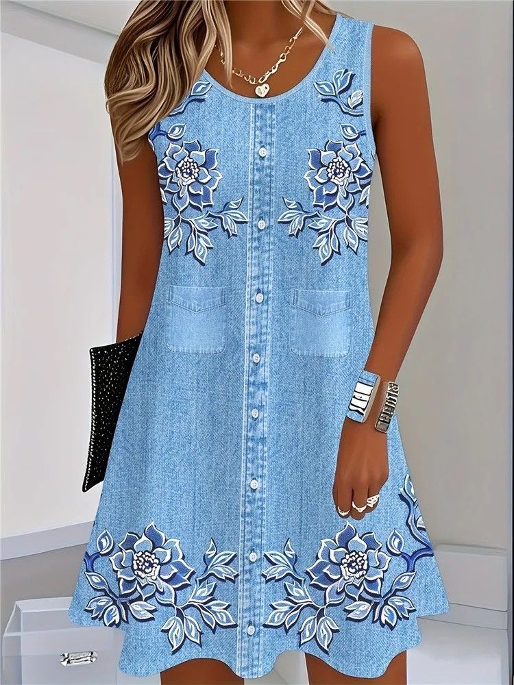 Jane - Soft Denim Dress