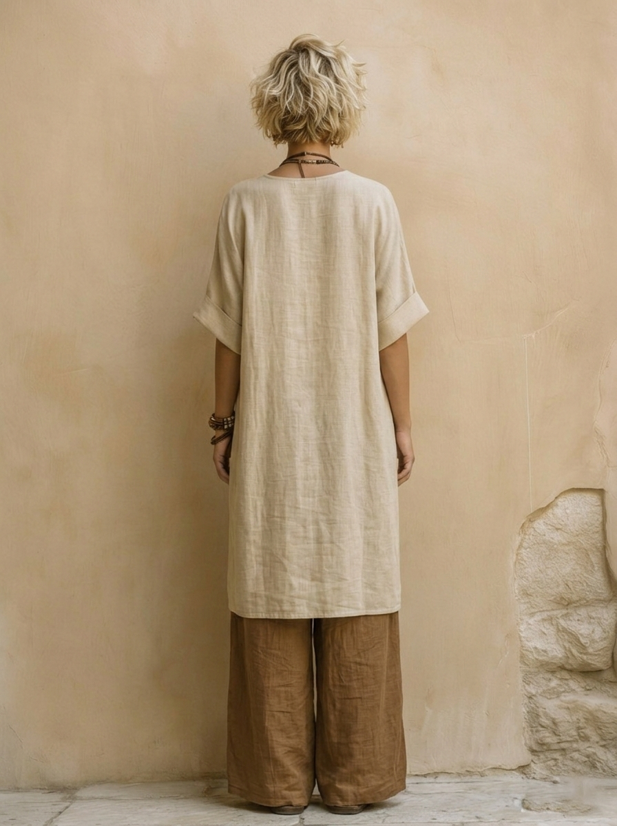 Bohemian Nomadic Dark Gray And Brown Tribal Pattern Three-piece Set