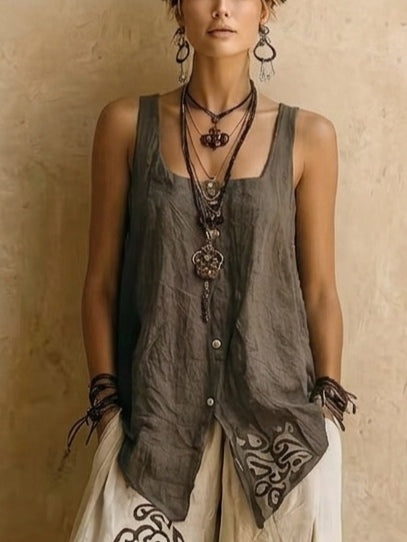 Bohemian Camisole Pants And Jacket Three-piece Set