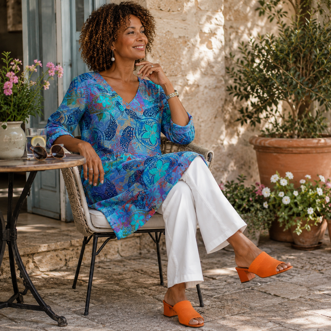 Océane™ | Ocean Bloom Tunic Dress