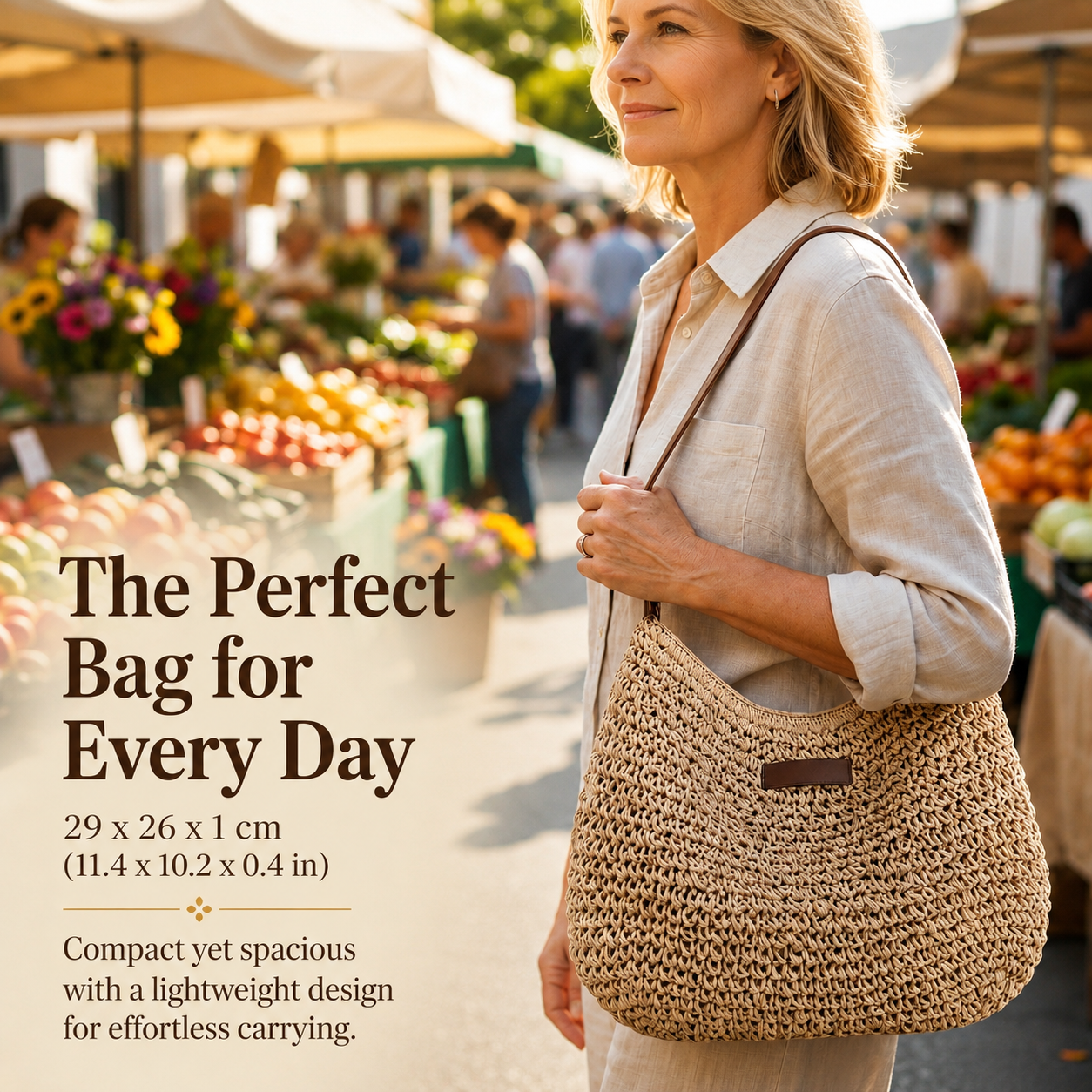 Sophie™ | Coastal Woven Shoulder Bag