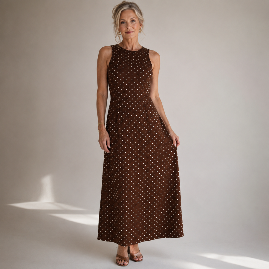 Vivienne™ | Timeless Polka Dot Maxi Dress