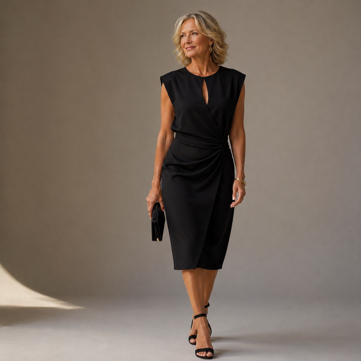 Aurélie | Gracefully Draped Midi Dress
