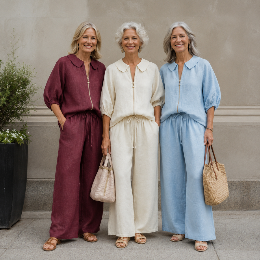 Claire™ | 2-Piece Relaxed Linen Lounge Set