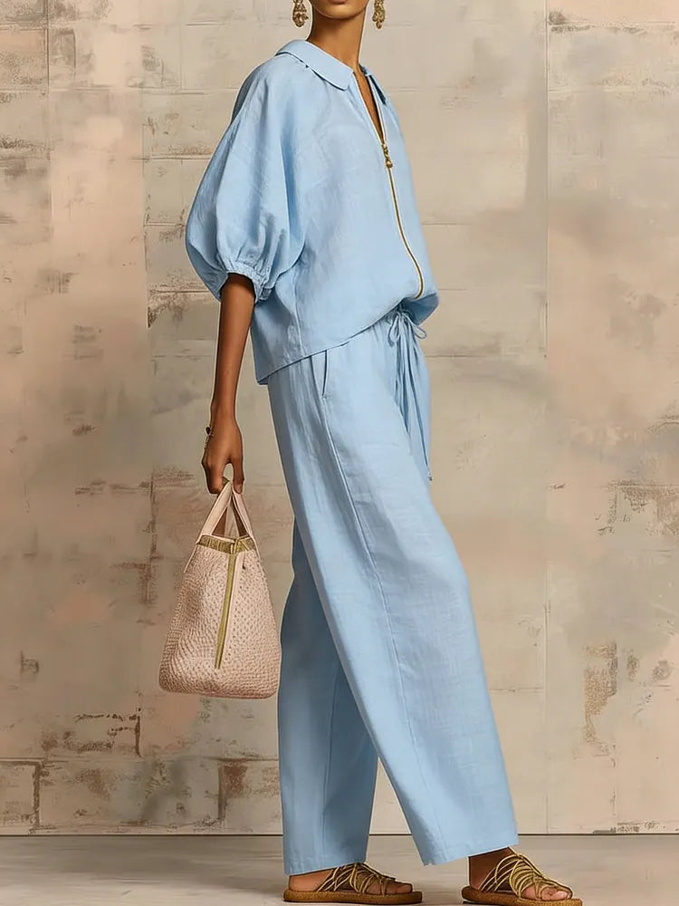 Claire™ | 2-Piece Relaxed Linen Lounge Set